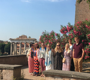 students exploring Rome