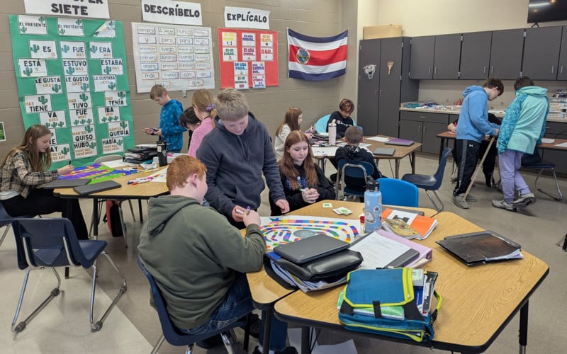 students in a classroom