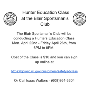 flyer about hunter ed.